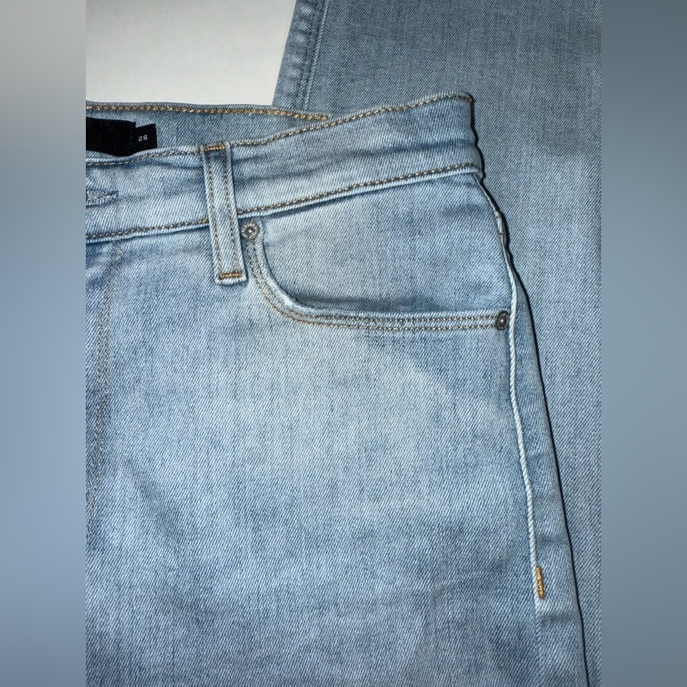 Hudson Jeans Holly Skinny Size 28 Light Blue Gray Distressed Knee High Rise - Picture 11 of 16